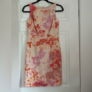 Floral Pink and Orange Women's Dress